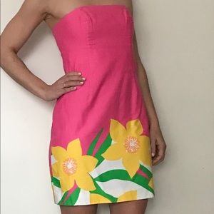 Lilly Pulitzer Pink Strapless Dress